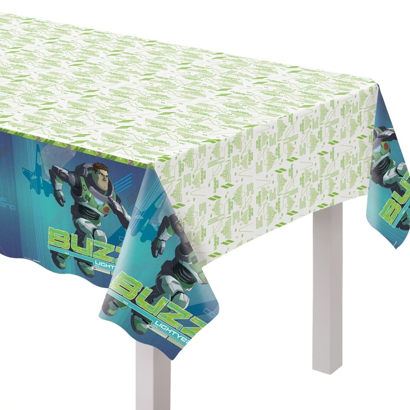 Buzz Lightyear Birthday Rectangular Plastic Table Cover, 54 x 96 Inches
