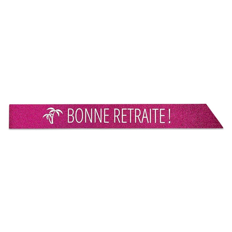Glitter Sash, ''Bonne retraite'', Fuchsia
