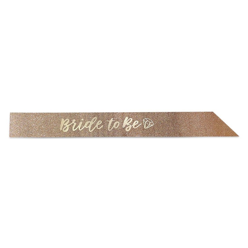 Glitter Sash, "Bride to Be", Rose Gold