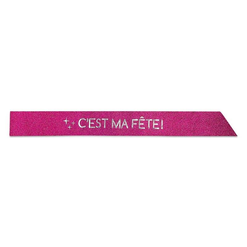 Glitter Sash, ''C'est ma fte!'', Pink