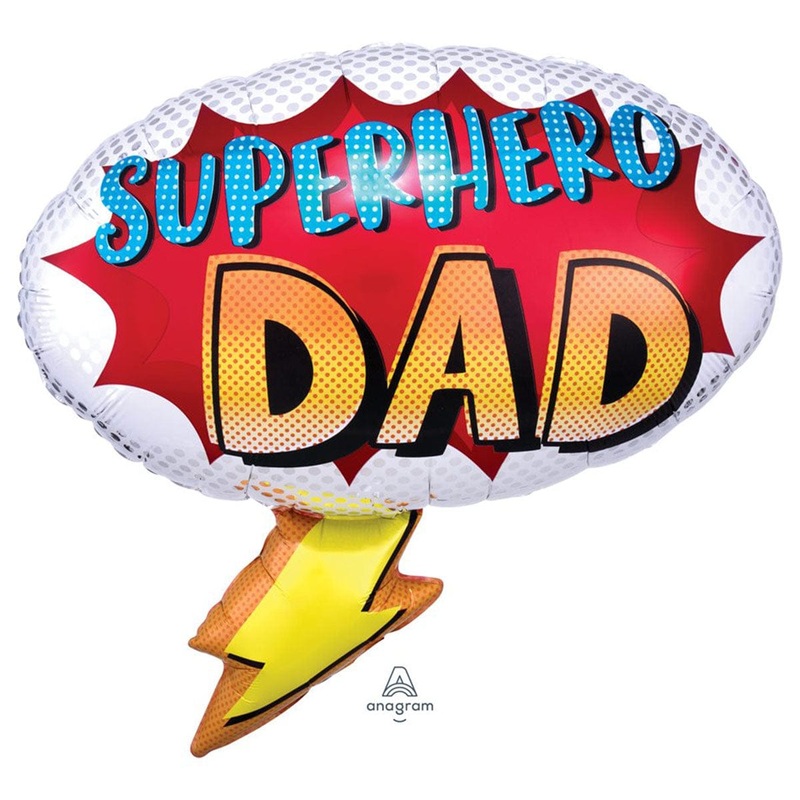 "Superhero Dad" Supershape Foil Balloon, 27in