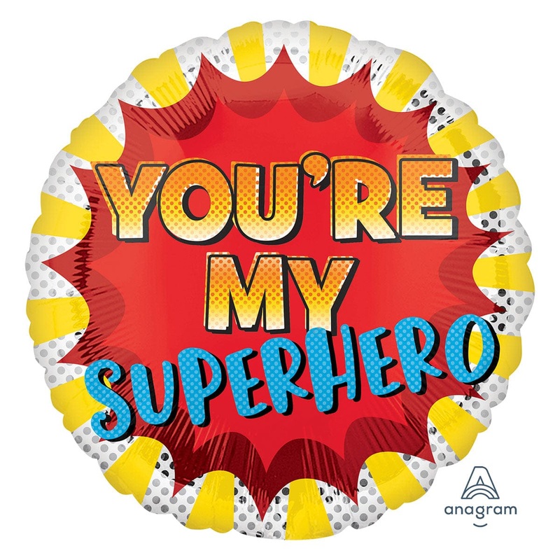"You're My Superhero" Foil Balloon, 18in
