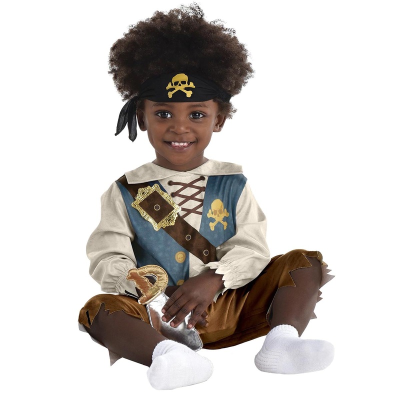 Ship Wrecked Costume for Babies and Toddlers, Brown and Blue Jumpsuit 6-12M