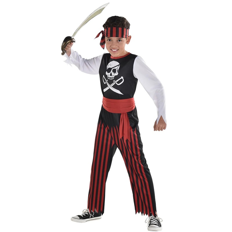 Shipmatey Costume for Kids, Red and Black Jumpsuit 3T-4T