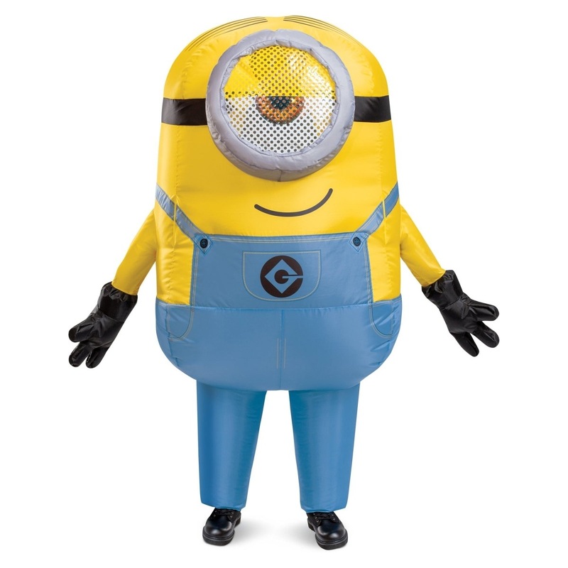 Stuart Inflatable Costume for Adults, Minions, Yellow and Blue Jumpsuit One Size