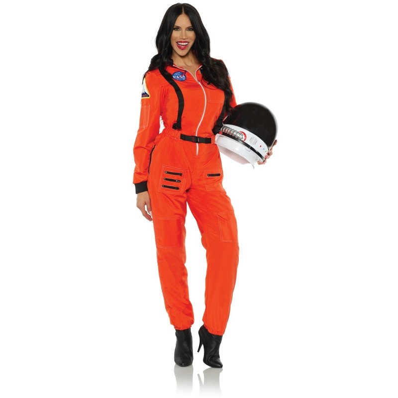Astronaut Costume for Adults, Orange Jumpsuit XS