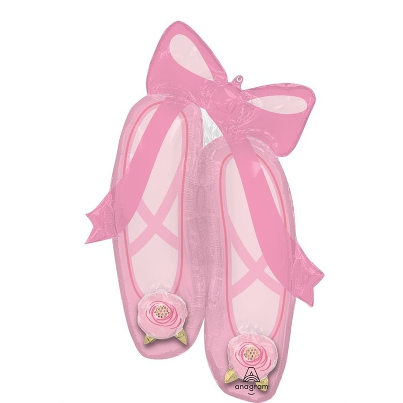Ballerina Slipper Supershape Foil Balloon, 31 Inches, 1 Count