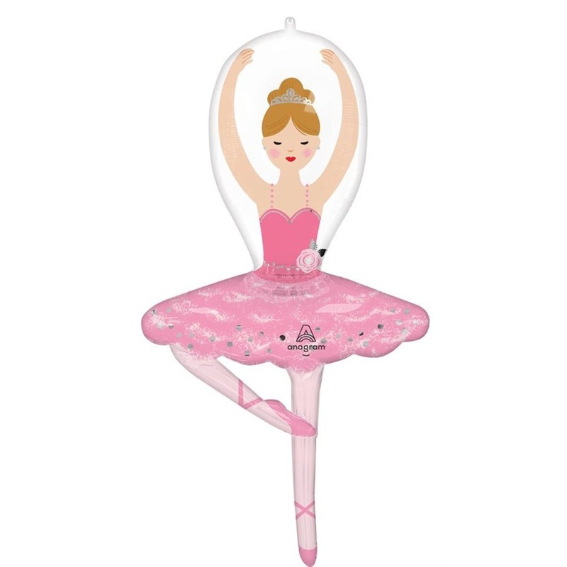Ballerina Supershape Foil Balloon, 43 Inches, 1 Count