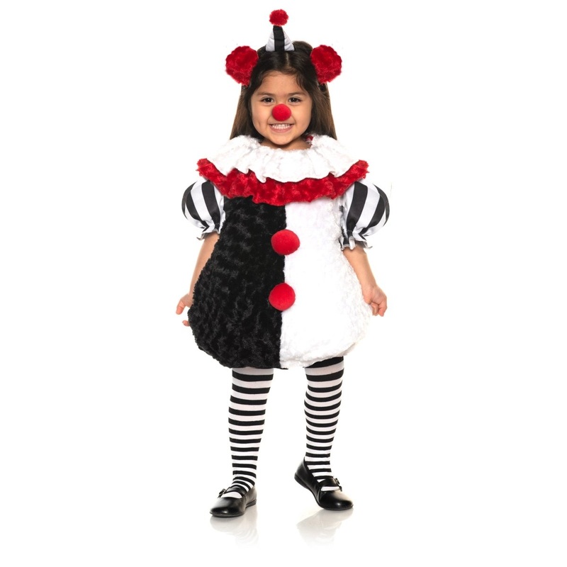 Clown Costume for Toddlers, White and Black M