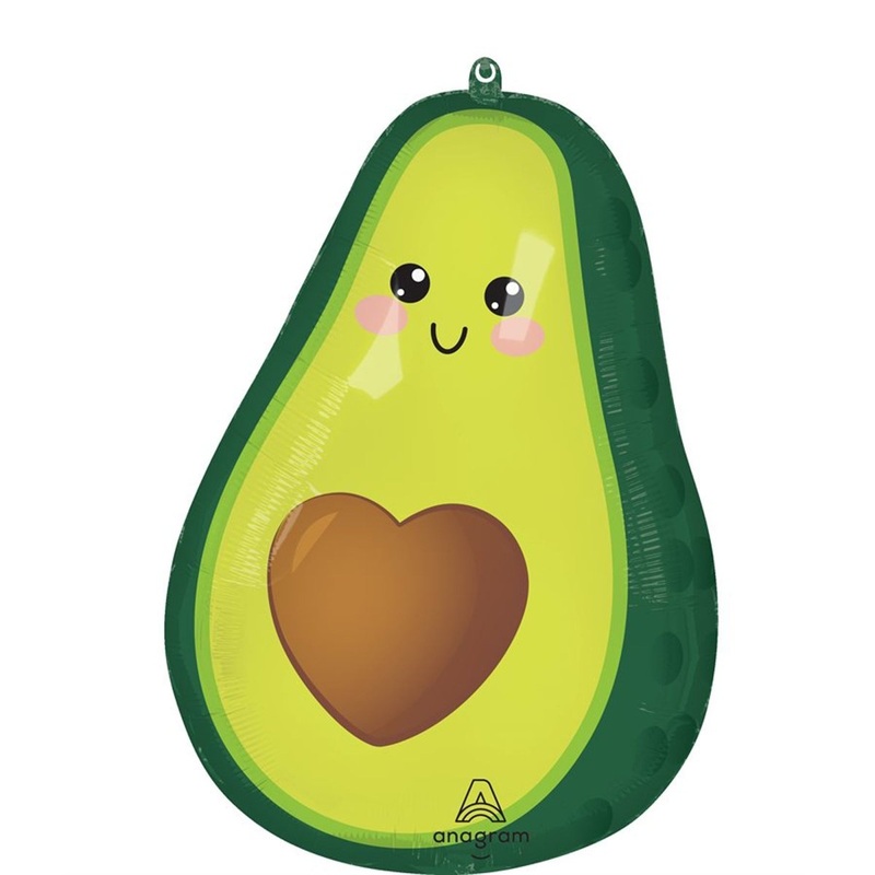Food Friends Avocado Supershape Foil Balloon, 25 Inches, 1 Count