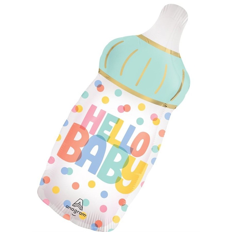 Satin Baby Modern Supershape Foil Balloon, 25 Inches, 1 Count