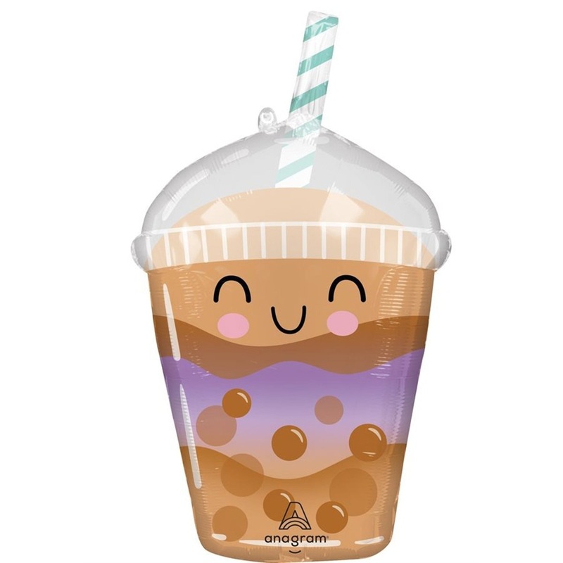 Sippy Friends Boba Tea Supershape Foil Balloon, 25 Inches, 1 Count