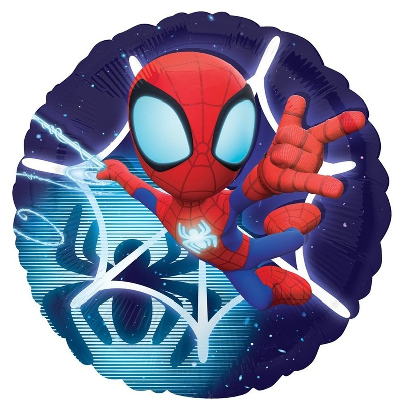 Spidey and Friends Round Foil Balloon, Marvel, 18 Inches, 1 Count