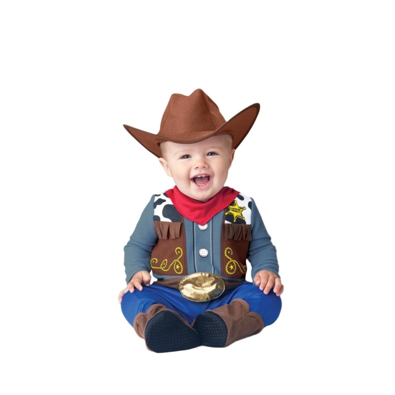 Wee Wrangler Cowboy Costume for Babies and Toddlers, Jumpsuit 0-6M
