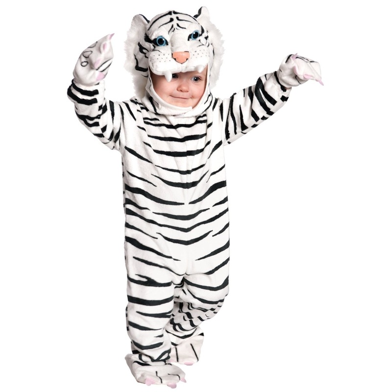 White Tiger Costume for Toddlers, Jumpsuit M