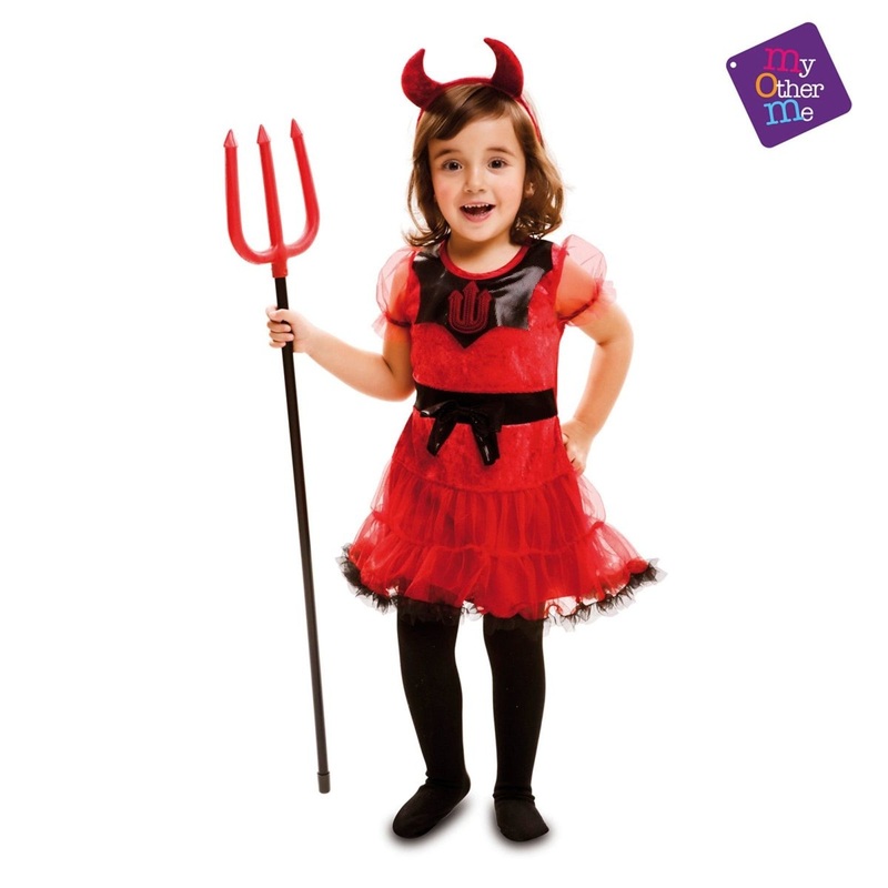 Cute She Devil Costume for Babies and Toddlers, Red Dress 7-12M