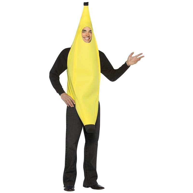Banana Costume for Adults, Yellow Jumpsuit