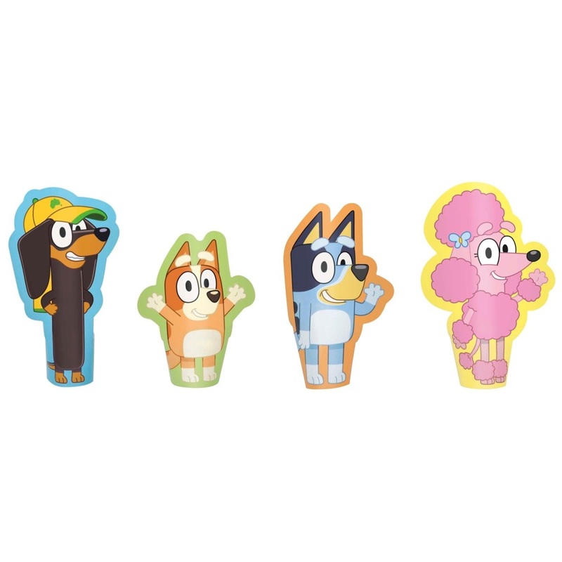 Bluey Diecut Paper Finger Puppets, 8 Count