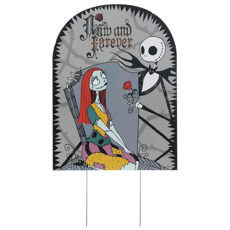 Nightmare Before Christmas Jack and Sally Yard Sign