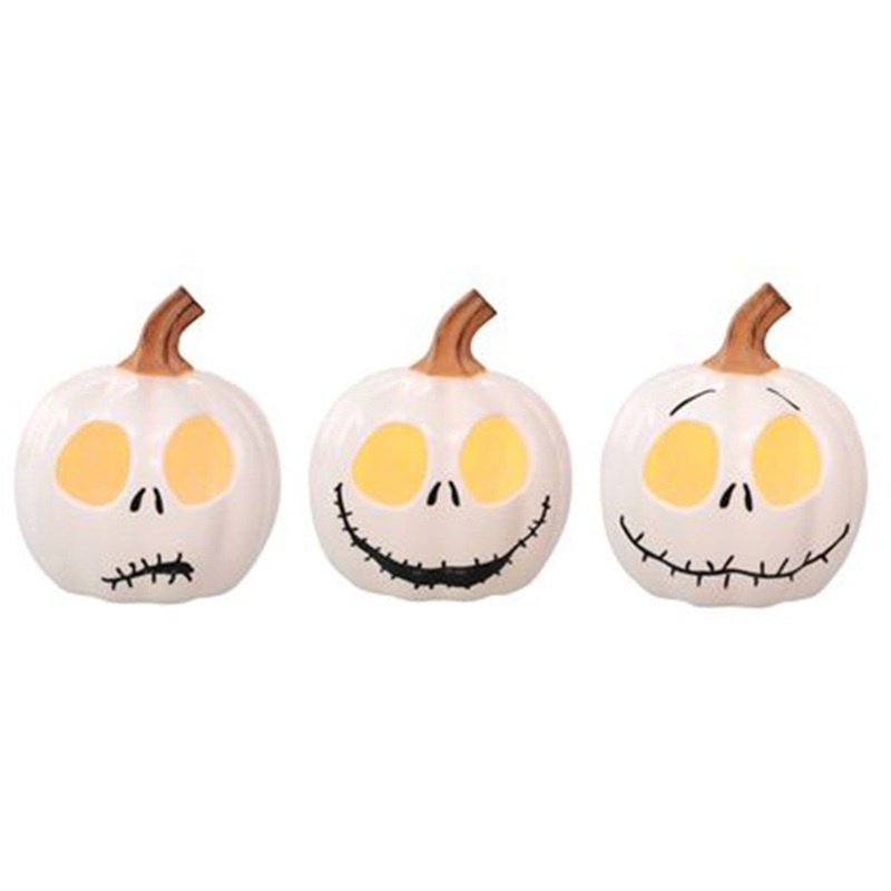 Nightmare Before Christmas Jack Skellington Mini Pumpkins with Light, Assortment, 1 Count