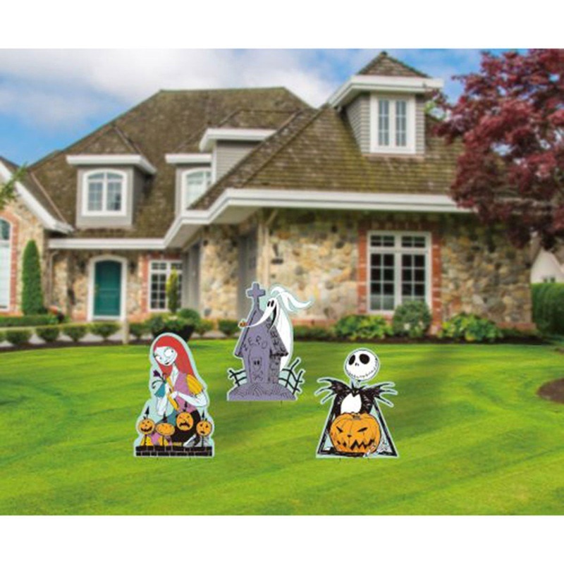 Nightmare Before Christmas Yard Sign, 3 Count