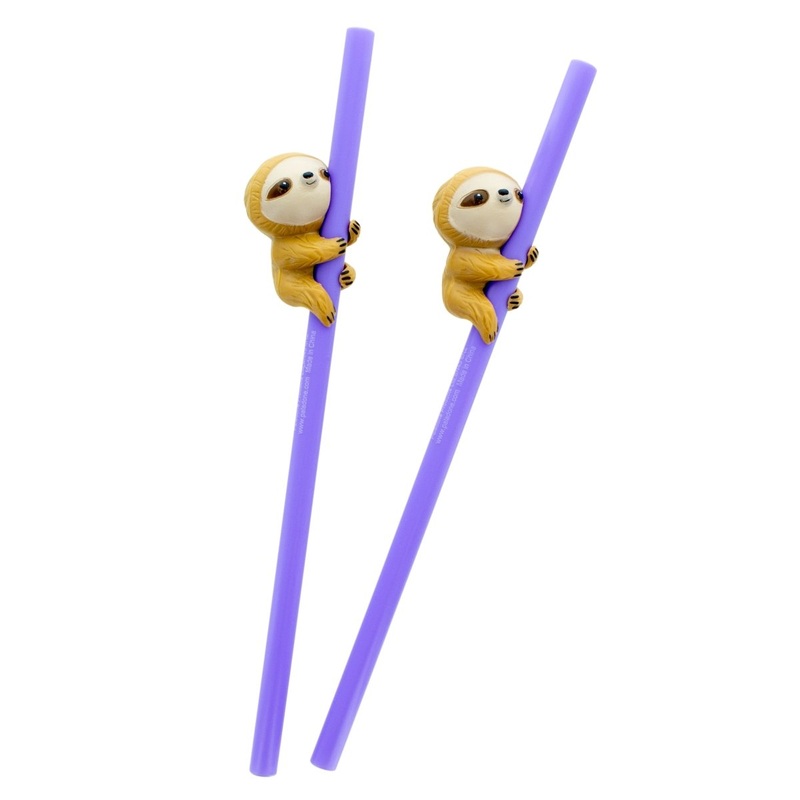 Reusable Sloth Straws, 2 Count