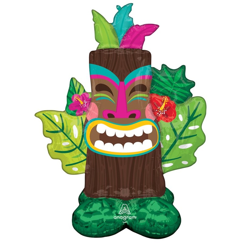 Tiki Airloonz Standing Foil Air-Filled Balloon, 53 Inches
