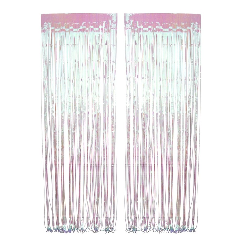 Iridescent Foil Fringe Curtain, 2 Count