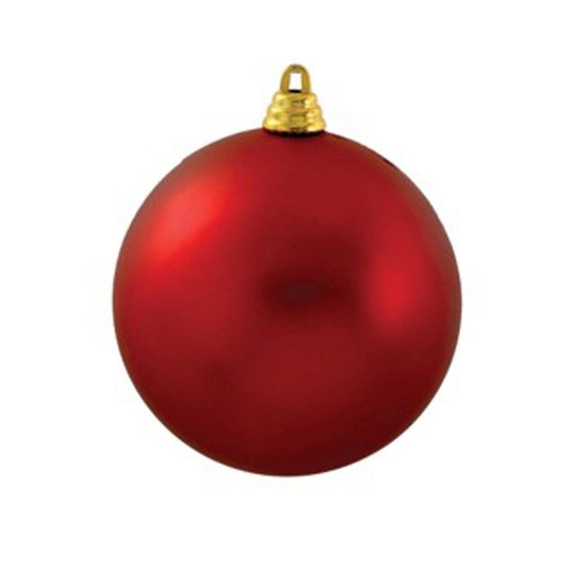 Matte Red Christmas Ball, 3,9 Inches, 1 Count