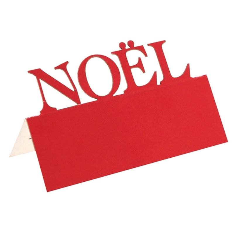 Merry Christmas Red Place Cards, 4 Count