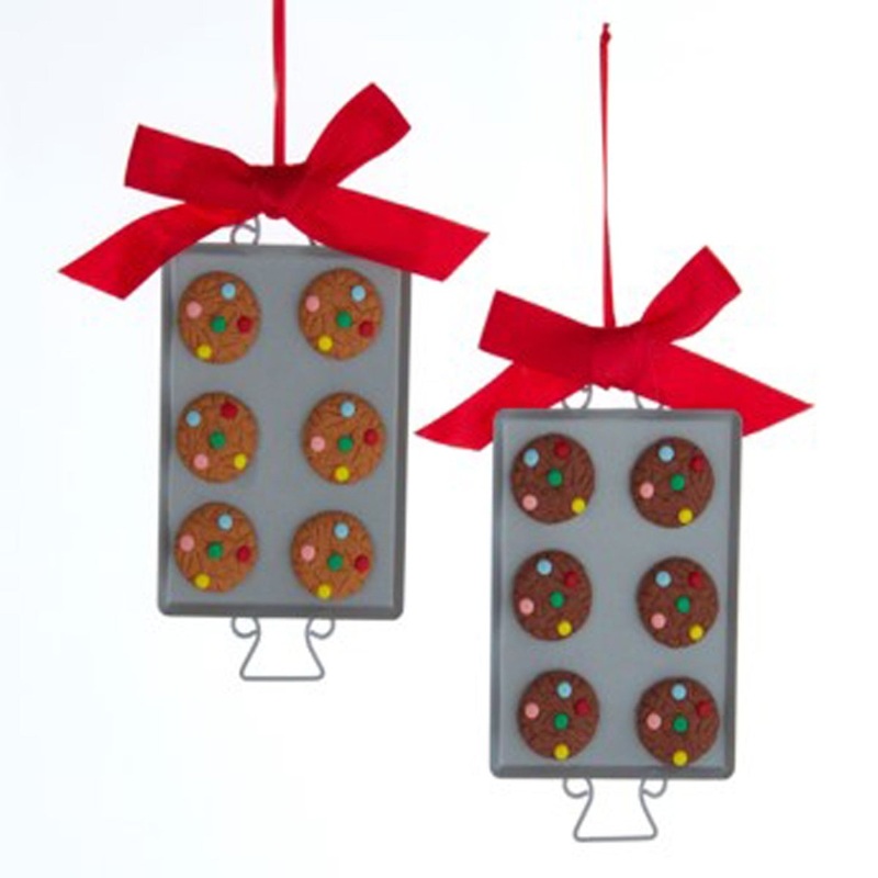 Metal Tray with Cookies Ornaments, 6,5 Inches, Assortment, 1 Count