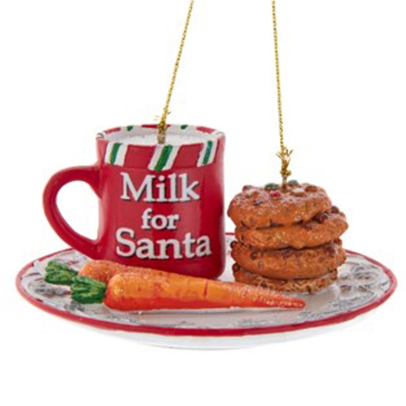 Milk and Cookies Ornaments, 3,5 Inches, 1 Count