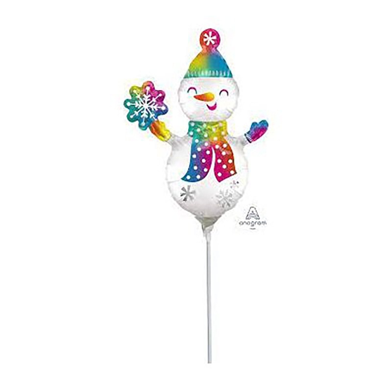 Satin Infused Snowman Air Filled Balloon, 14 Inches