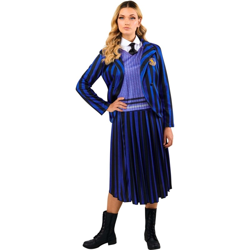 Wednesday Academy Uniform Costume for Adults S
