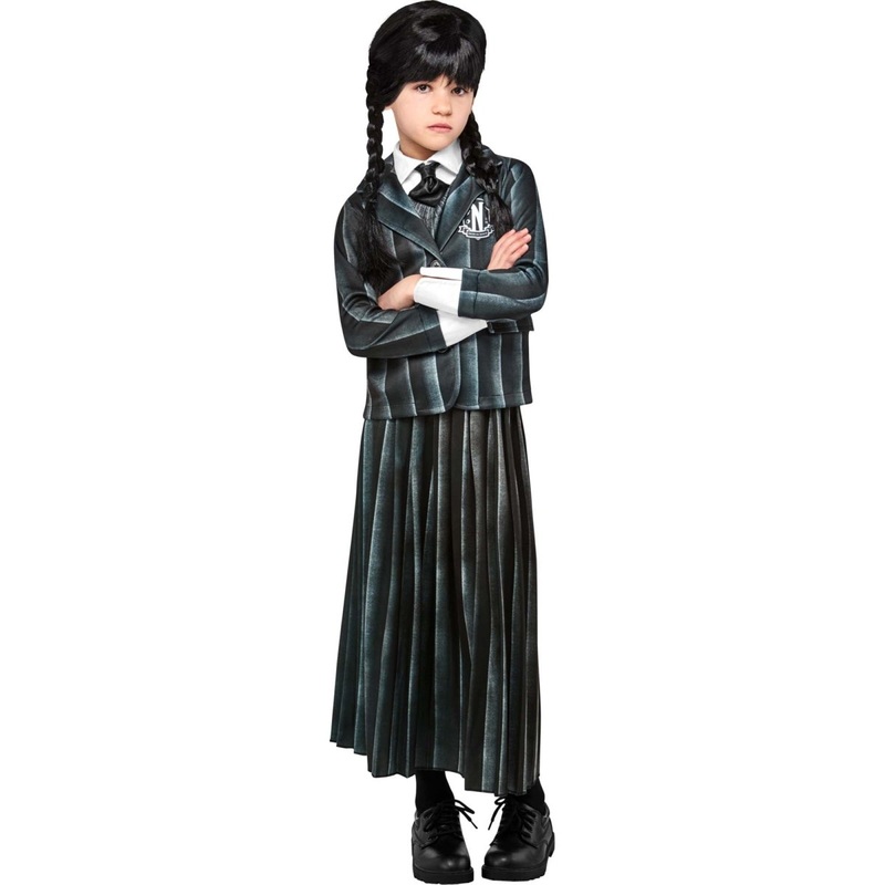 Wednesday School Uniform Costume for Kids M