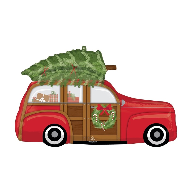 Woody Wagon With Tree Supershape Balloon, 32 Inches