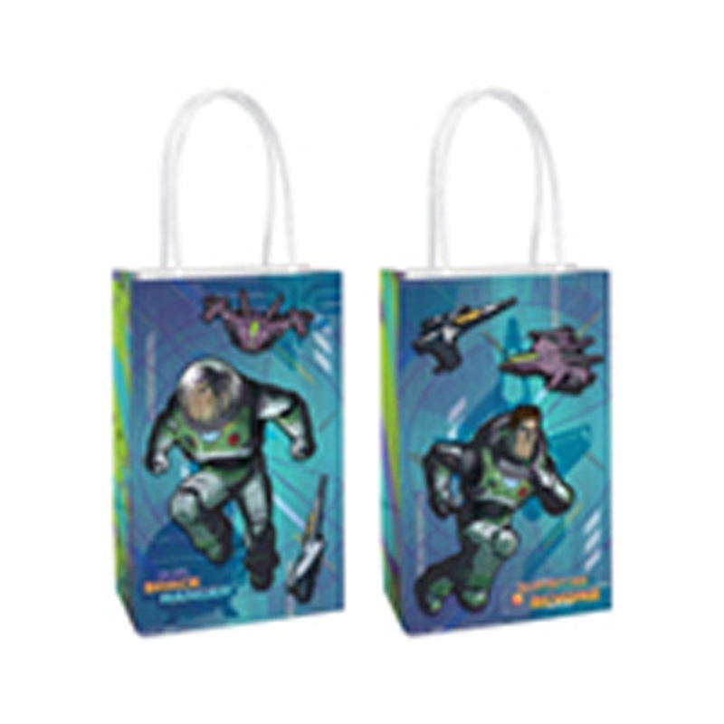 Buzz Lightyear Make Your Own Kraft Favour Paper Bags, 8 1/4 x 5 1/4 x 3 Inches, 8 Count