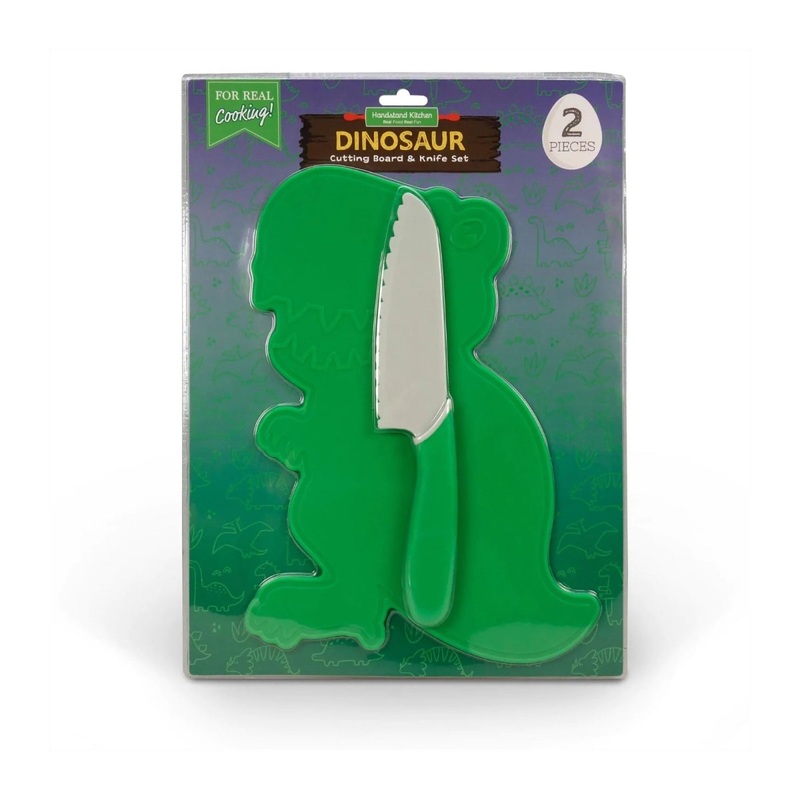 Dinosaur Cutting Board Knife Set, 1 Count