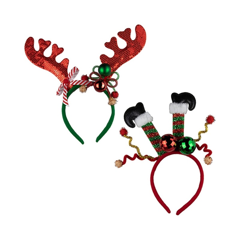 Fabric Covered Christmas Headband, Assortment, 1 Count