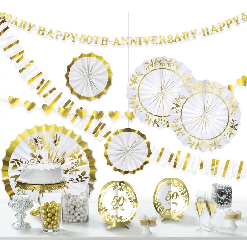 Happy 50th Anniversary Room Decorating Kit, 10 Count