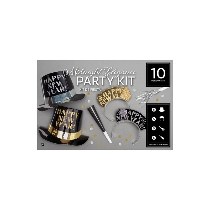 Midnight Elegance Party Kit for 10 People