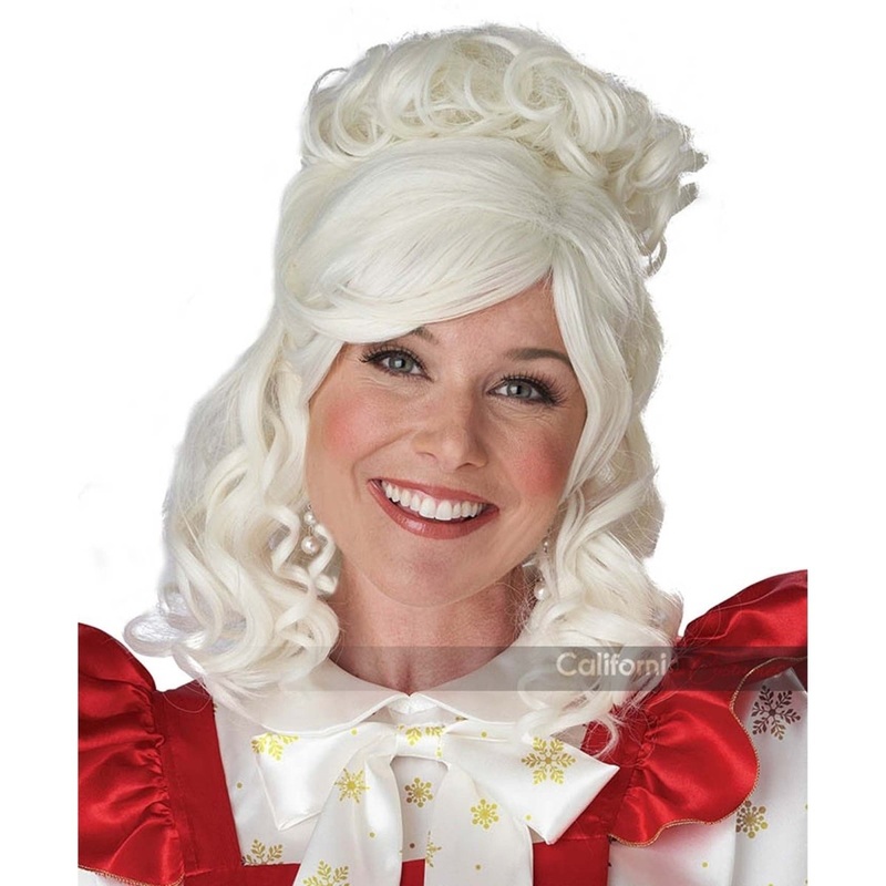 Mrs. Claus Wig and Bun Clip for Adults