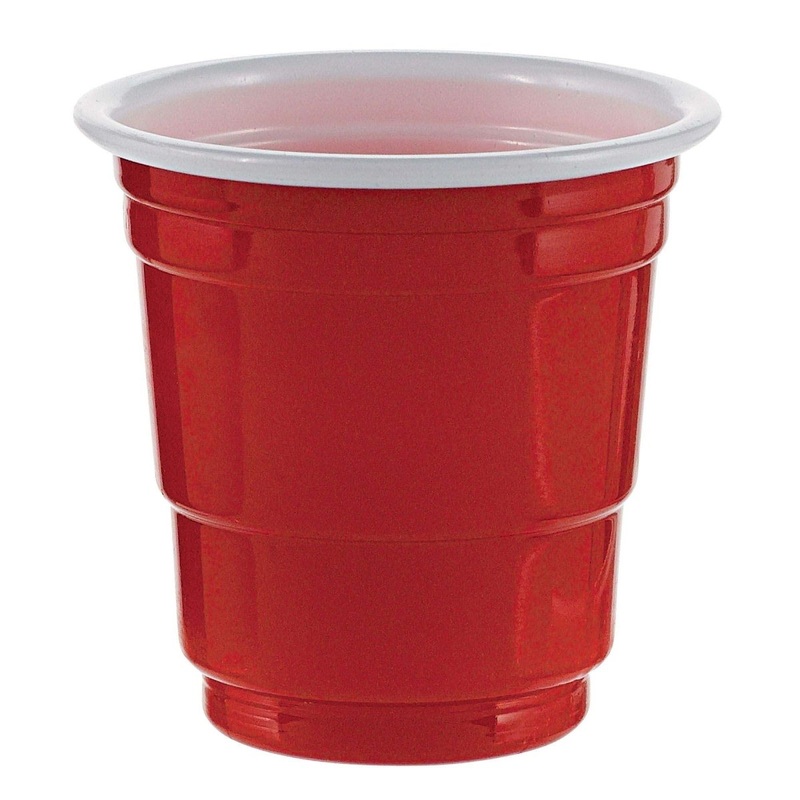 Red Plastic Shot Glasses, 2 oz, 30 Count