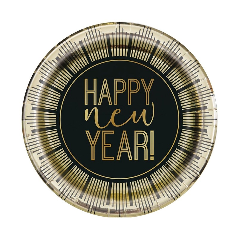 Roaring Happy New Year Plates, 9 Inches, 8 Count