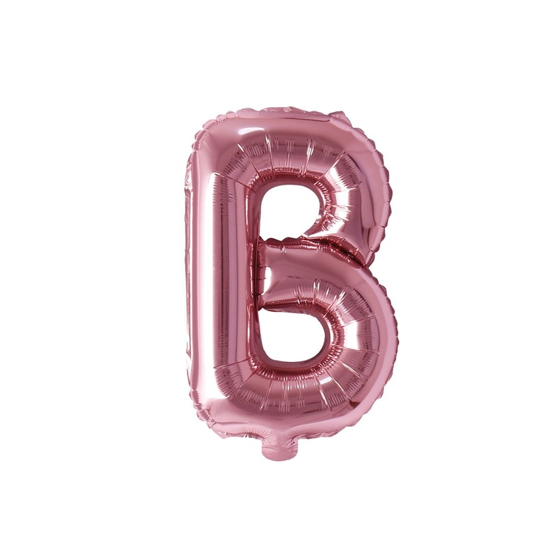 Rose Gold Letter B Foil Balloon, 16 Inches, 1 Count