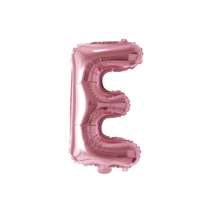 Rose Gold Letter E Foil Balloon, 16 Inches, 1 Count