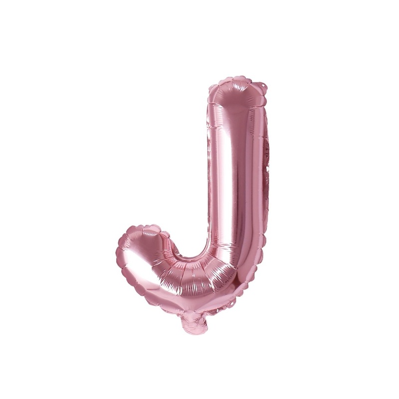 Rose Gold Letter J Foil Balloon, 16 Inches, 1 Count