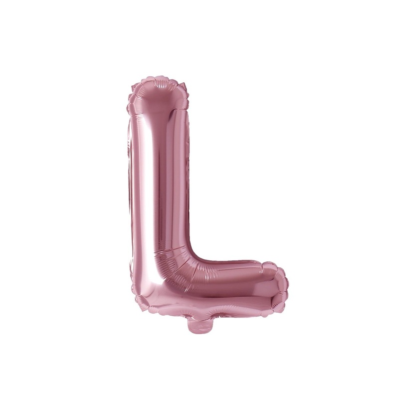 Rose Gold Letter L Foil Balloon, 16 Inches, 1 Count