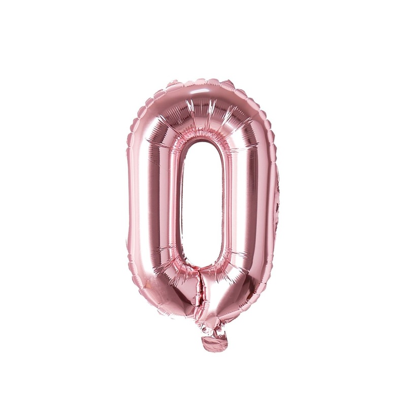 Rose Gold Letter O Foil Balloon, 16 Inches, 1 Count
