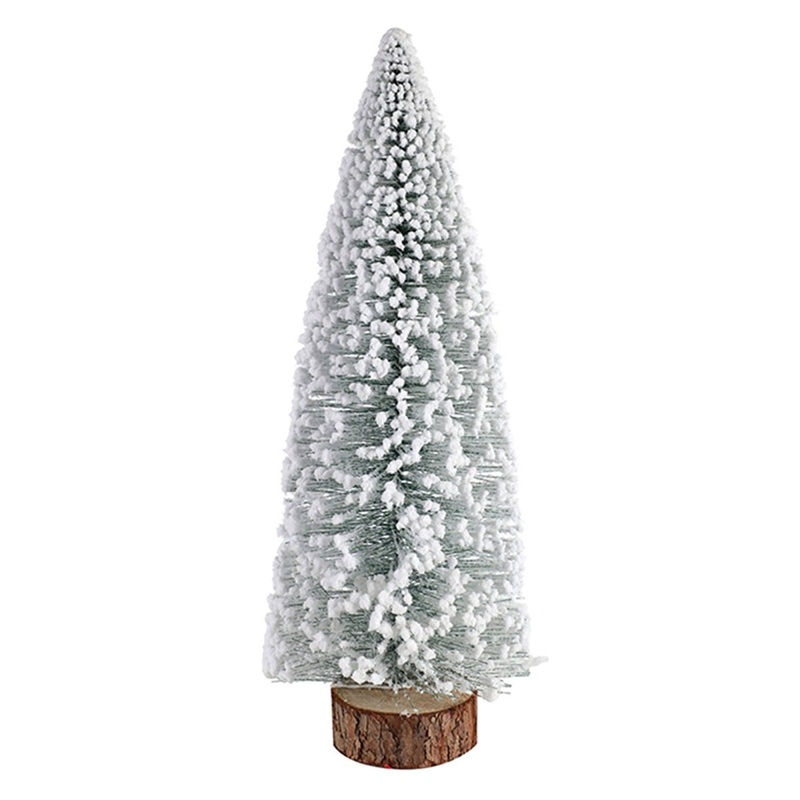 Snowy Tree on Wooden Base, 14 Inches, 1 Count